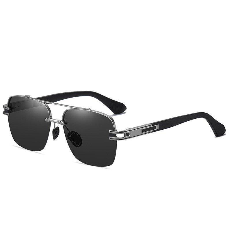 Rimless Metal Men&#39;s Polarized Sunglasses A671