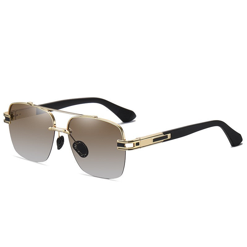 Rimless Metal Men&#39;s Polarized Sunglasses A671