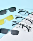 Magnetic Clip-on Pure Titanium Myopia Glasses