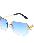  Rimless Butterfly Sunglasses