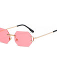 Rimless Octagonal Sunglasses