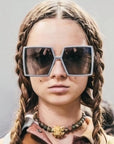 Women's Square Large Frame Sunglasses