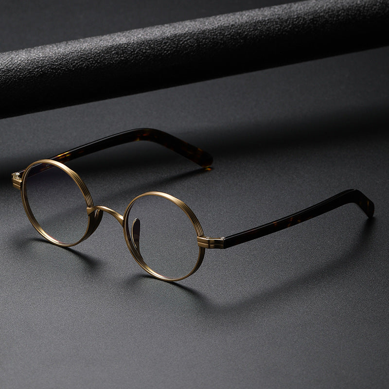 Pure Titanium Round Acetate Glasses