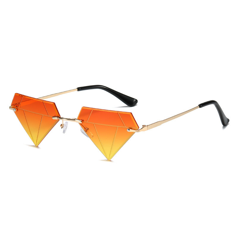 Rimless Diamond Sunglasses