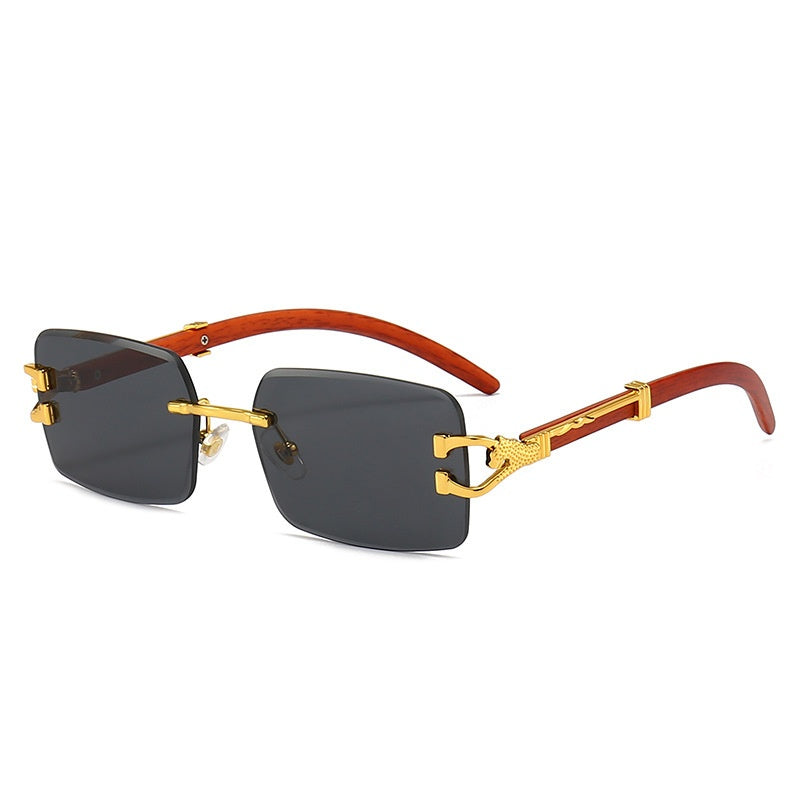 Men&#39;s Leopard Rimless Sunglasses