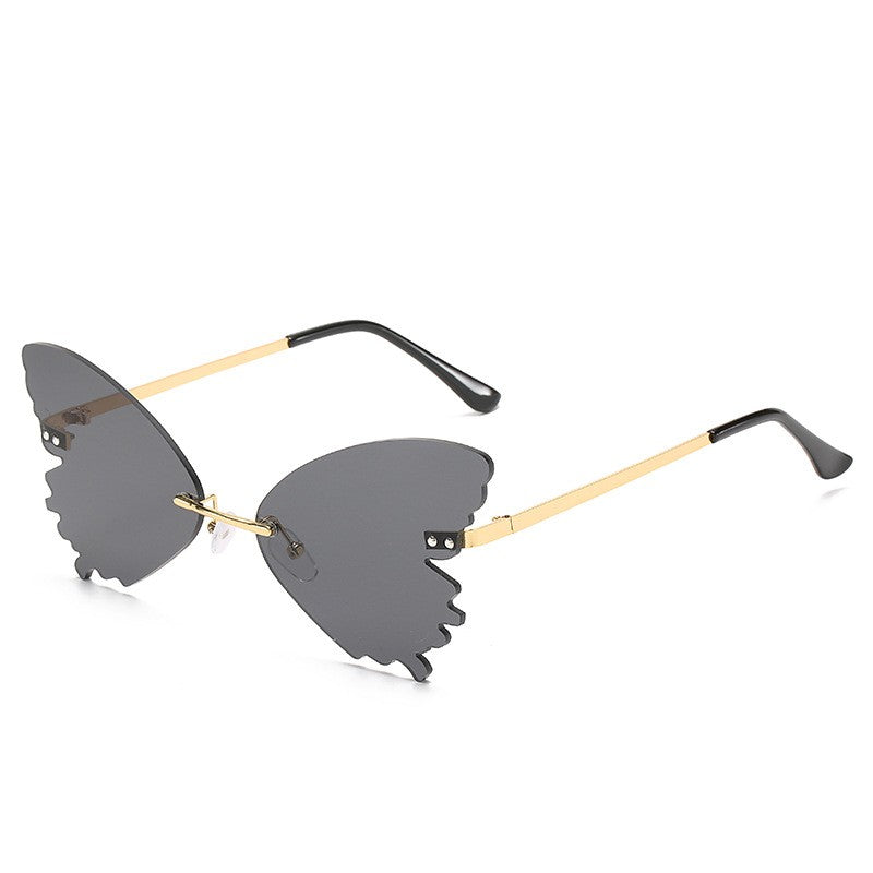 Women&#39;s Rimless Butterfly Sunglasses
