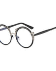 Metal Round Sculpted Anti-blue Light Glasses