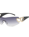 Y2k Rimless Love Sunglasses 918