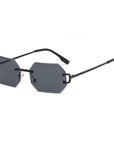 Rimless Octagonal Sunglasses