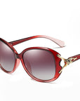 Women's Polarized Round Frame Fox Sunglasses 8842