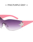 Y2K Rimless Pentagram Sunglasses 915