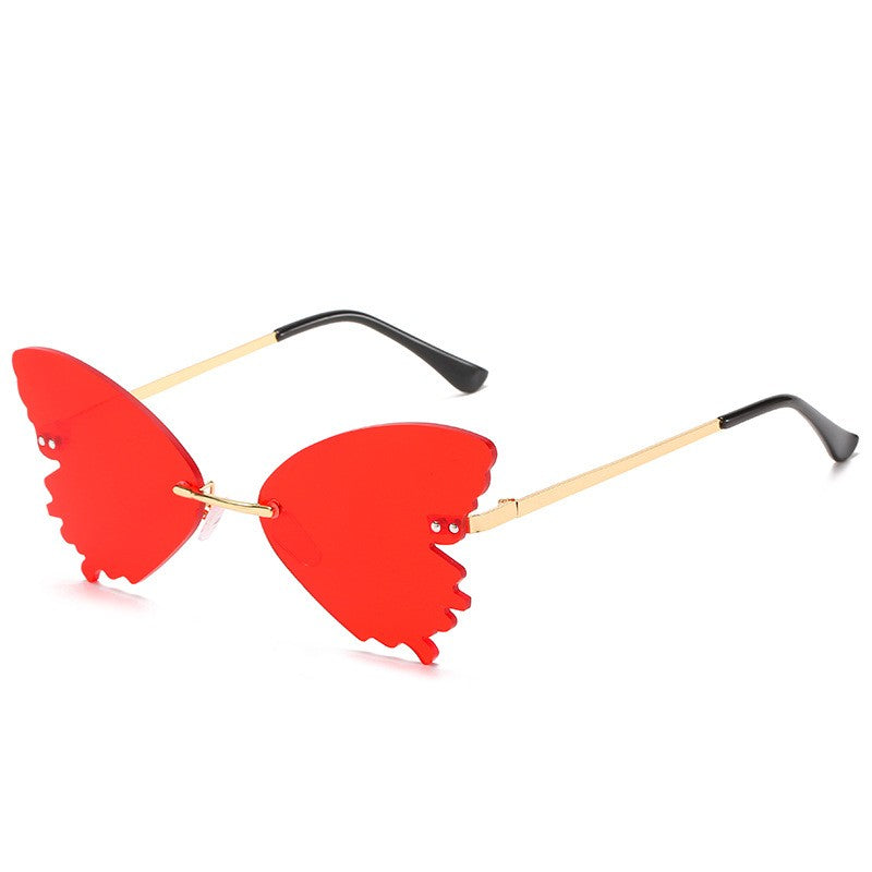 Women&#39;s Rimless Butterfly Sunglasses