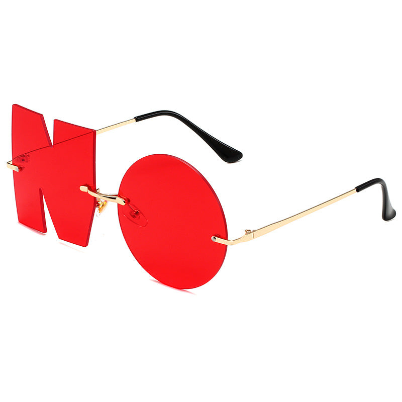 Letter NO Irregular Sunglasses