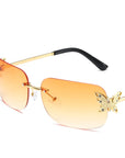  Rimless Butterfly Sunglasses