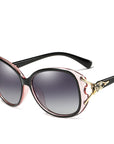 Women's Polarized Round Frame Fox Sunglasses 8842