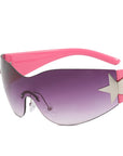 Y2K Rimless Pentagram Aviator Sunglasses