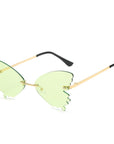 Women's Rimless Butterfly Sunglasses