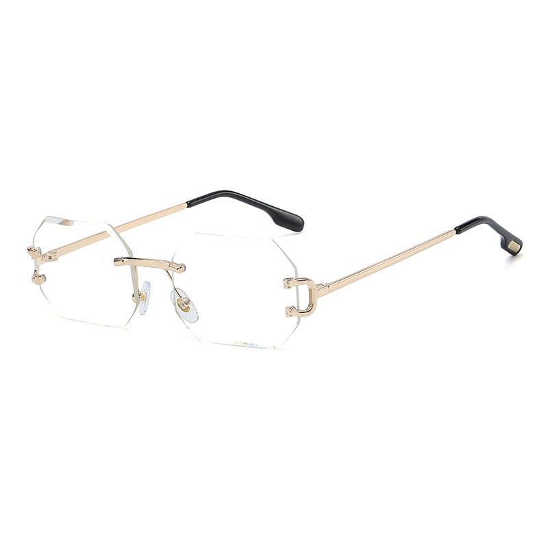 Rimless cheap octagon glasses