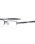 Men's Metal Half Frame Glasses